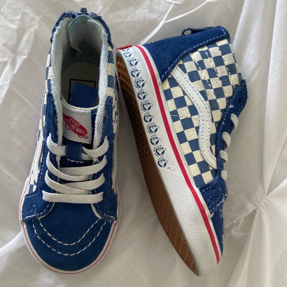 Toddler checkerboard SK8-Hi zip